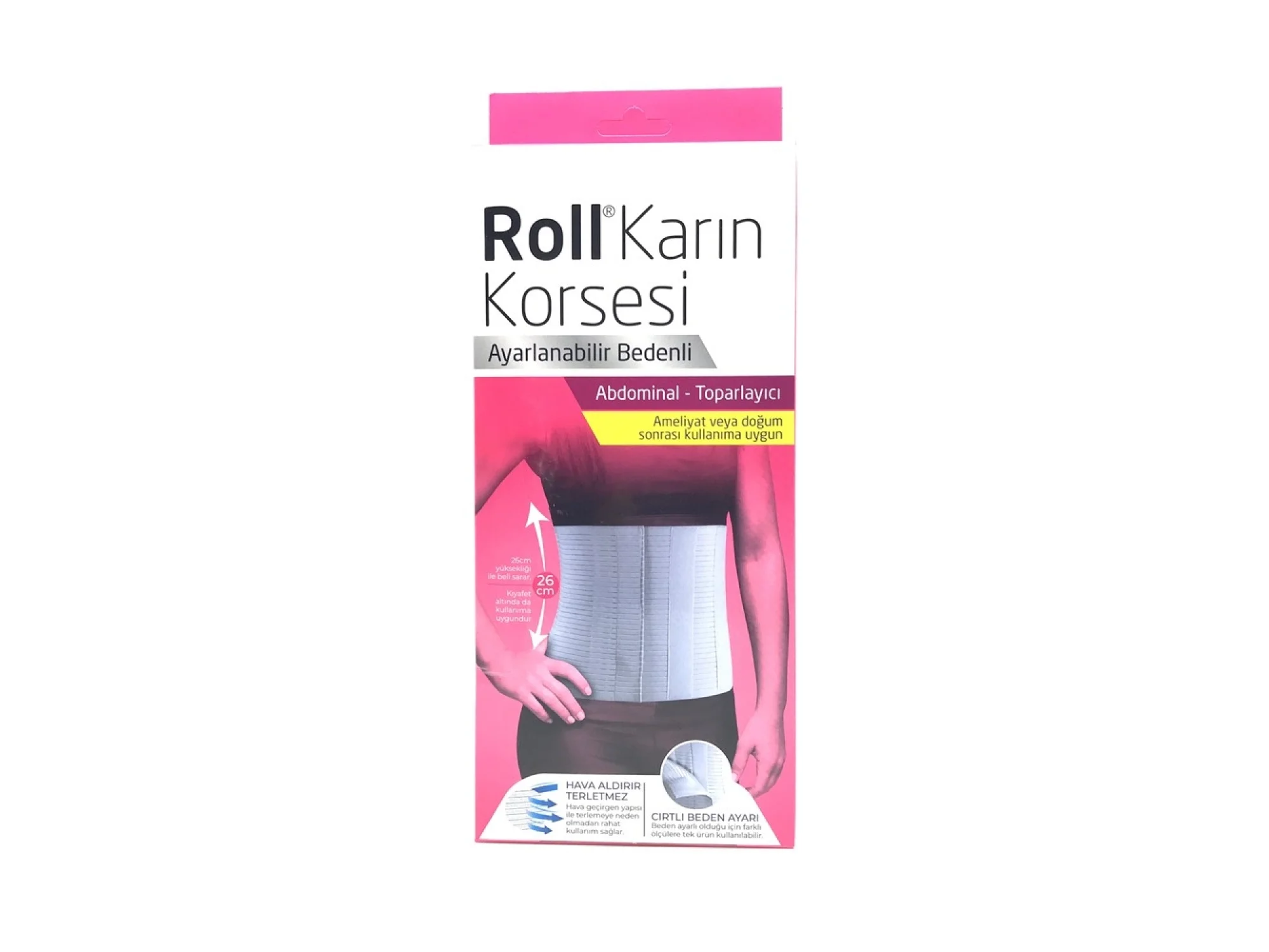 Roll Karın Korsesi Ayarlanabilir Bedenli