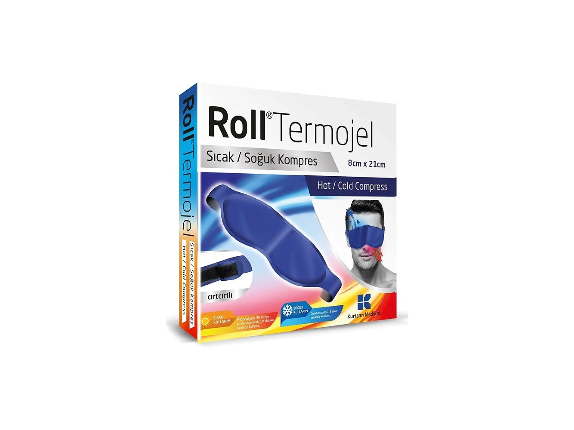 Roll Termojel Göz İçin Sıcak Soğuk Kompres Jel 8 x 21 cm
