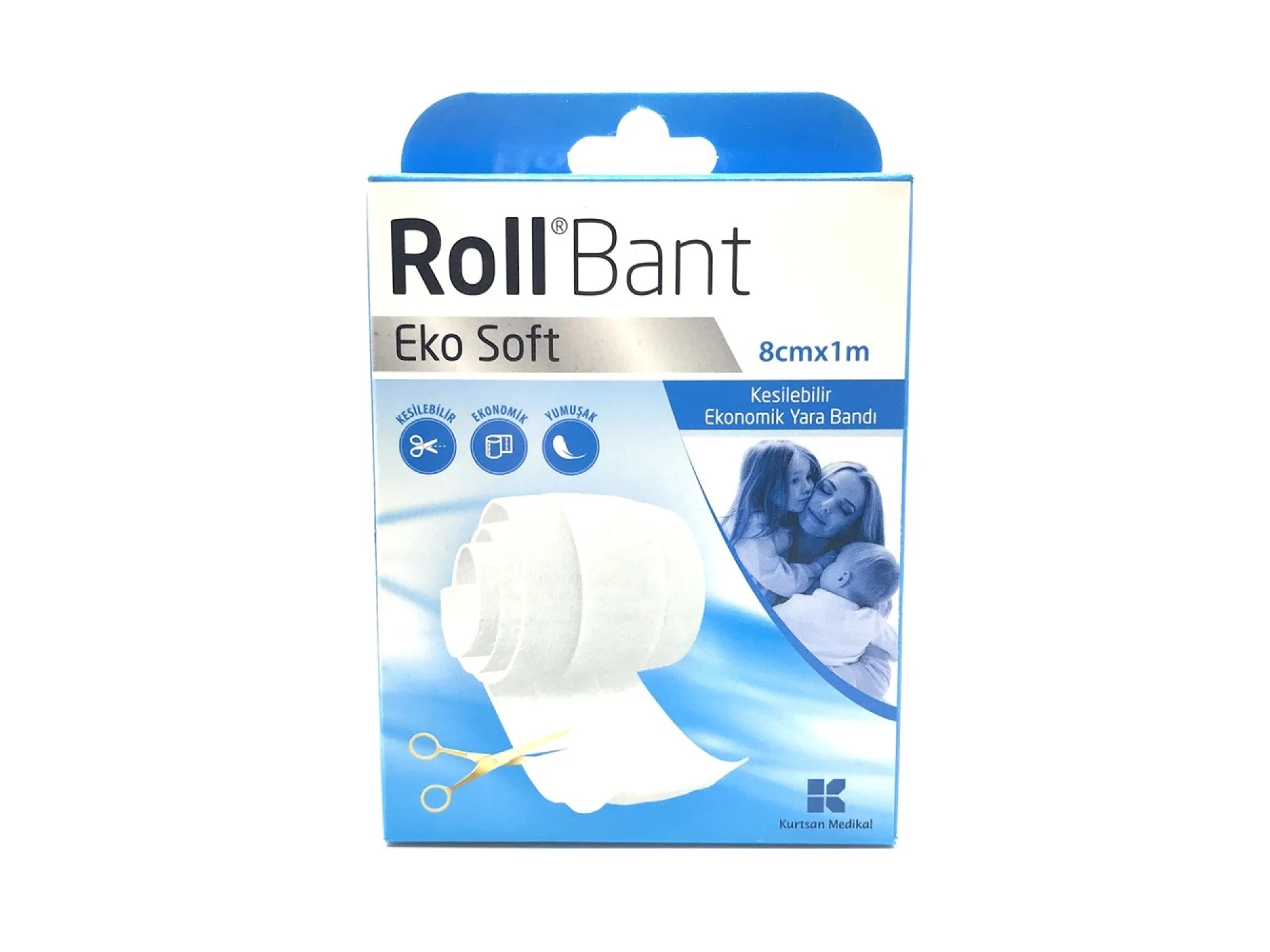 Rollbant Eko Soft Kesilebilir Ekonomik Yara Bandı 8 cm x 1 mt