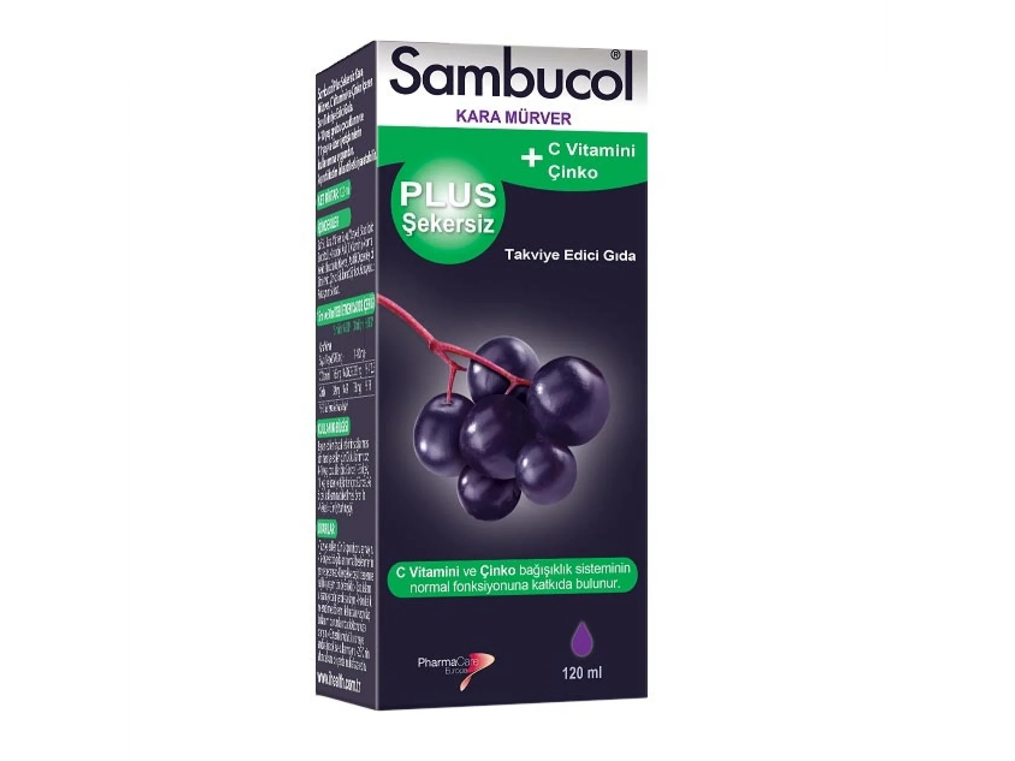 Sambucol Plus Sekersiz Takviye Edici Gida 120 ml