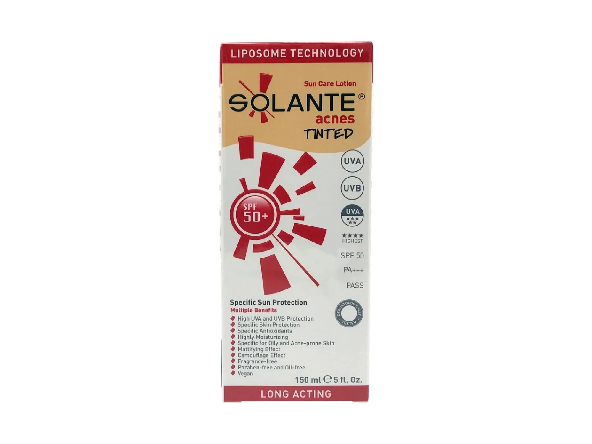 Solante Acnes Tinted SPF50 150 ml