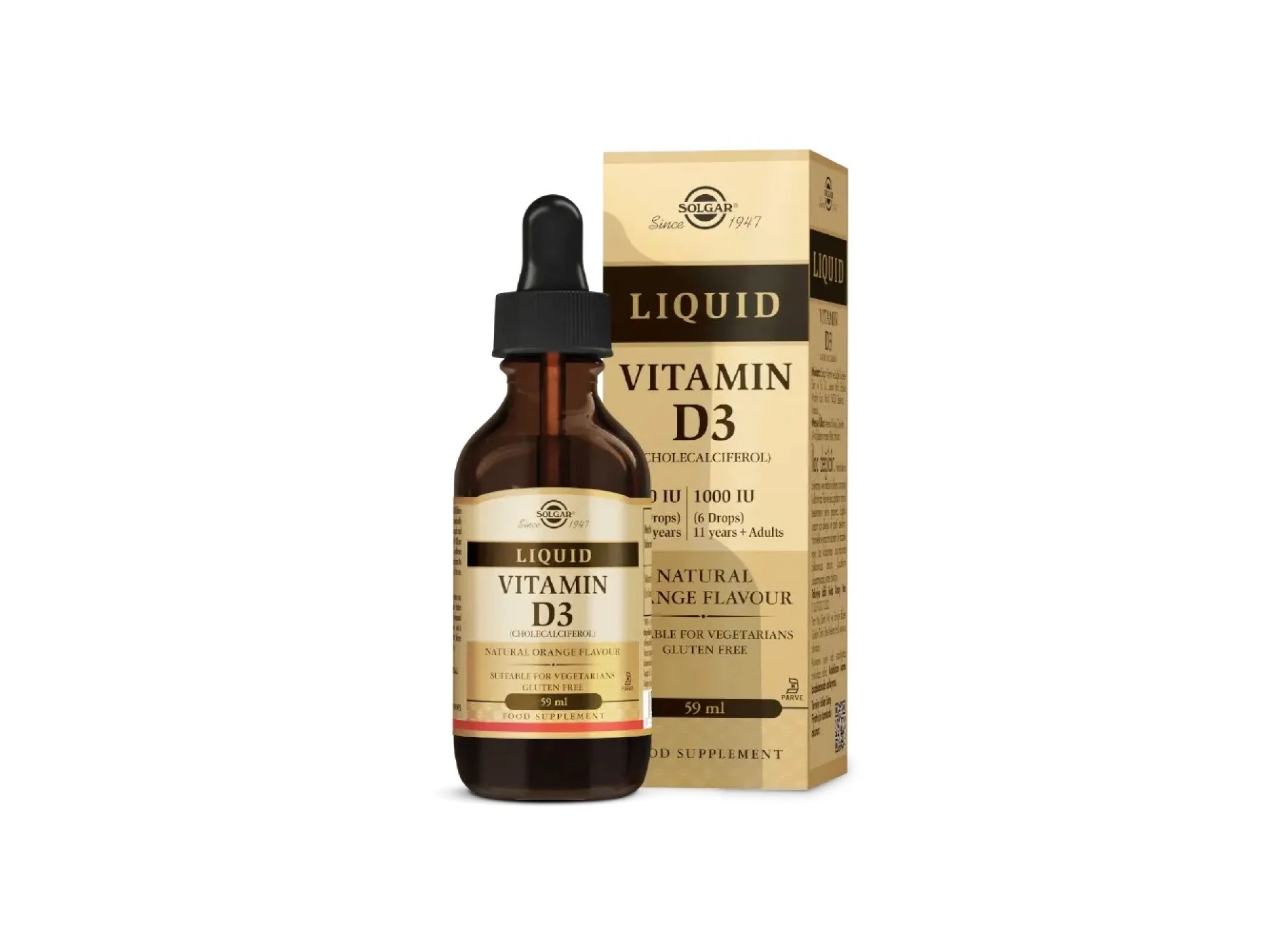 Solgar Sıvı Vitamin D3 1000 IU Takviye Edici Gıda 59 ml