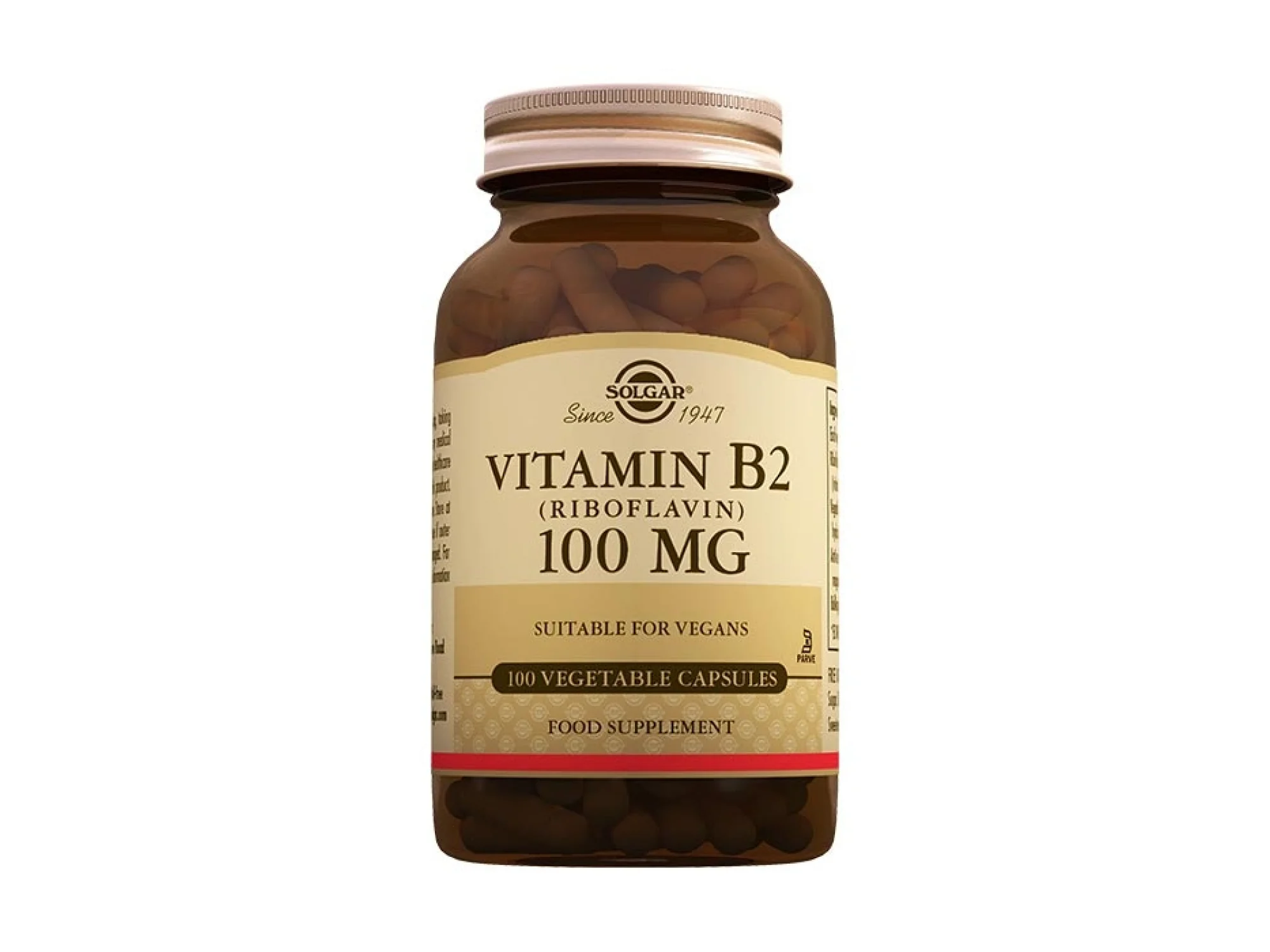 Solgar Vitamin B2 (Riboflavin) 100 mg 100 Kapsül