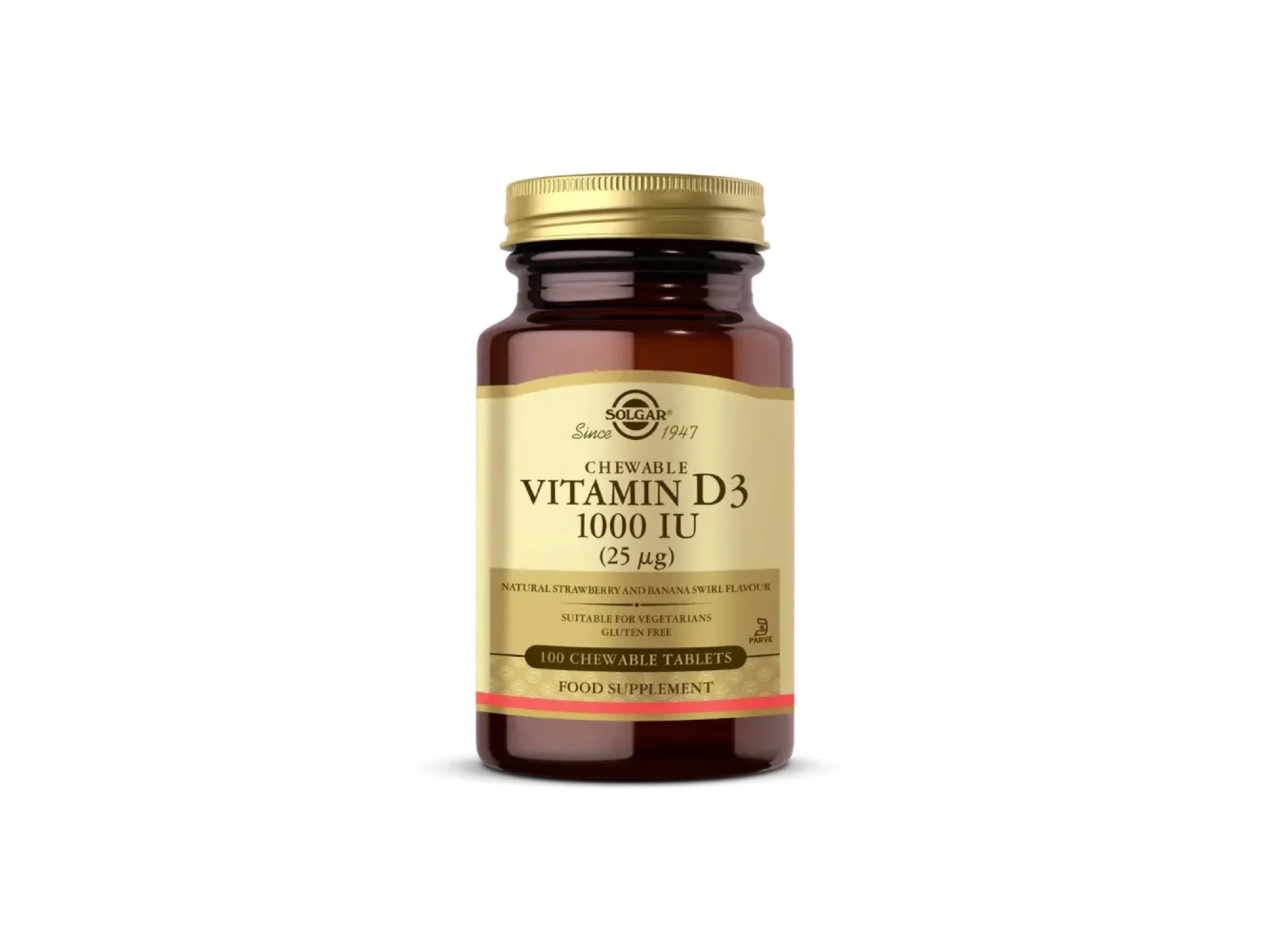 Solgar Vitamin D3 Cheaweble 1000 IU 100 Tablet