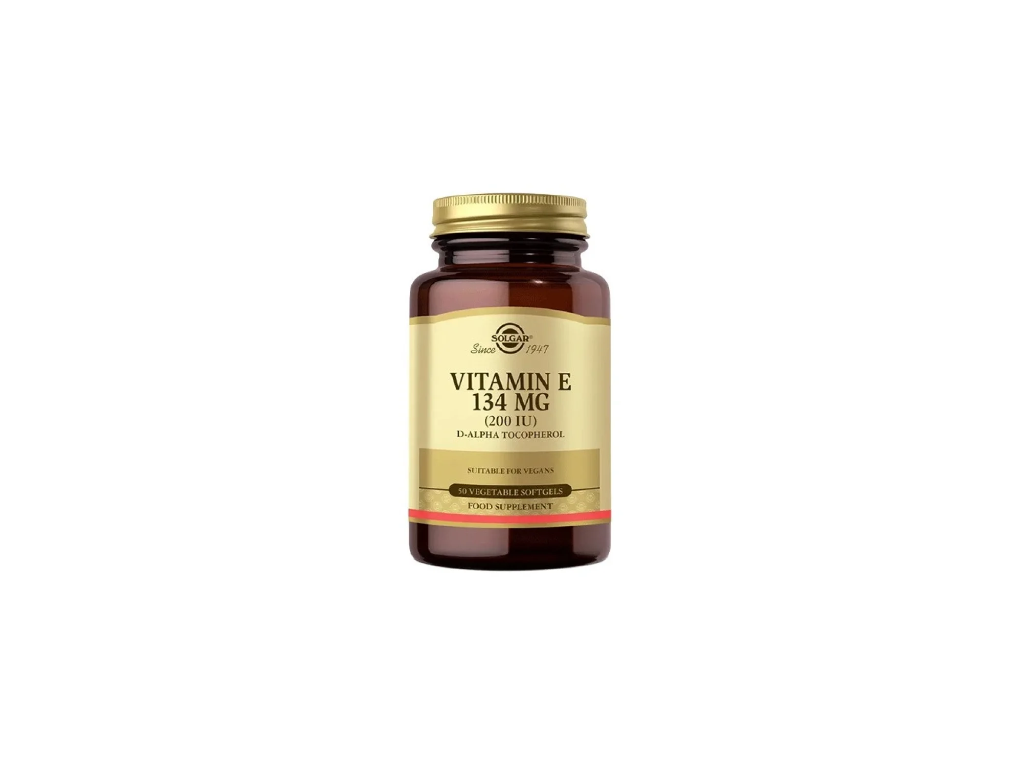 Solgar Vitamin E 200 IU 50 Vegetable Softgel