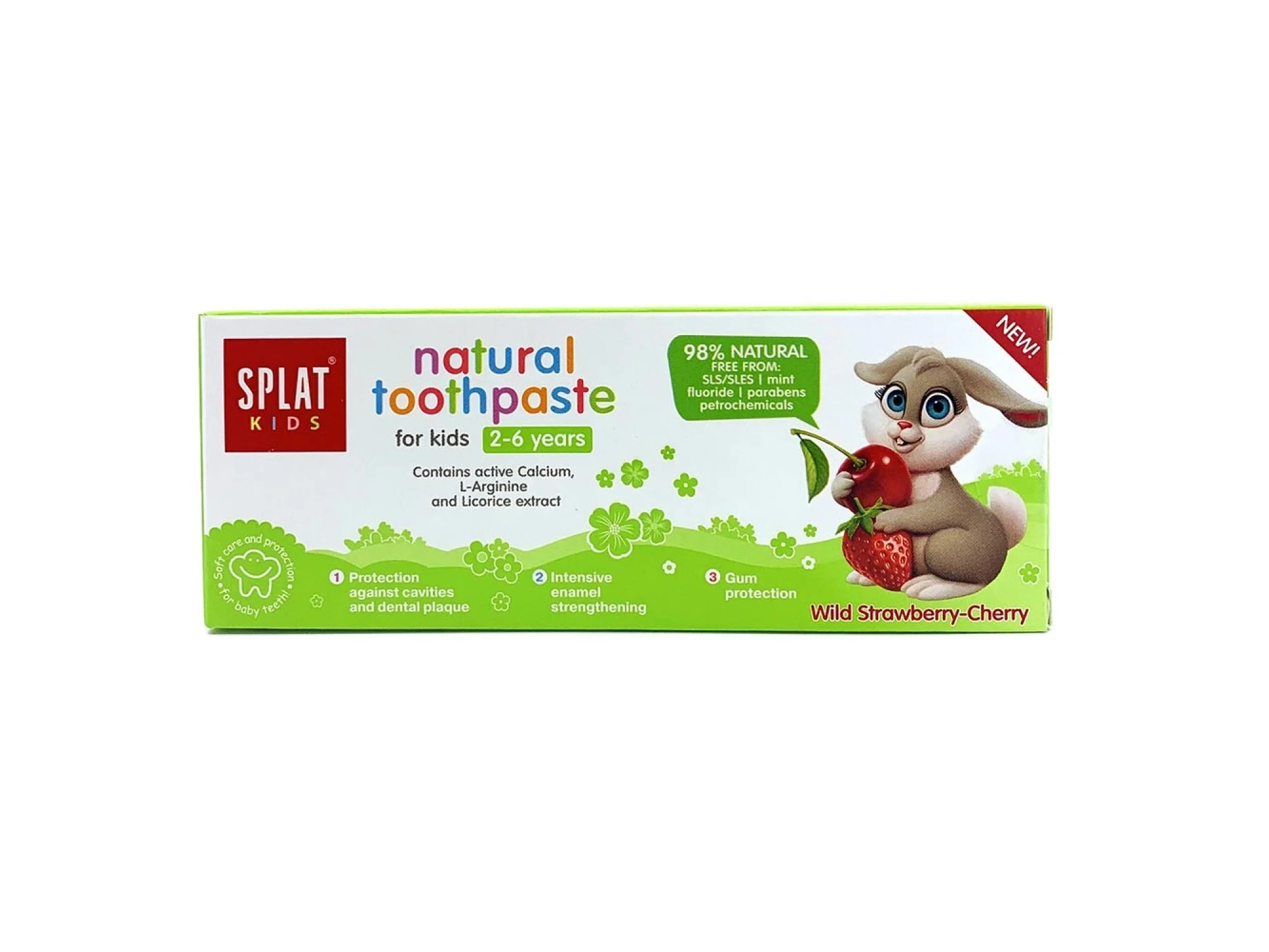 Splat Kids Çilek-Kiraz Tadında 2-6 Yaş Arası Doğal Diş Macunu 50 ml