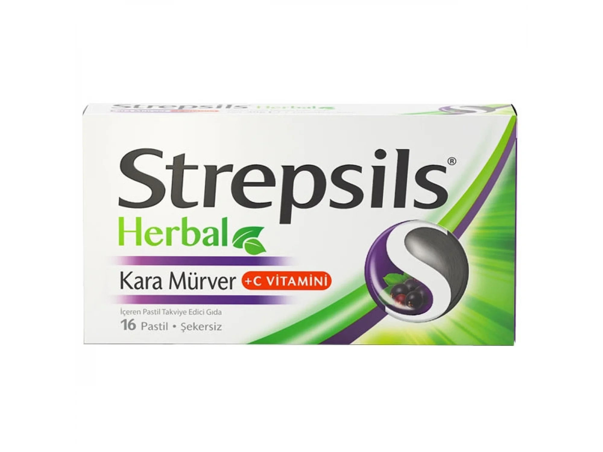 Strepsils Herbal Kara Mürver Aromalı 16 Pastil