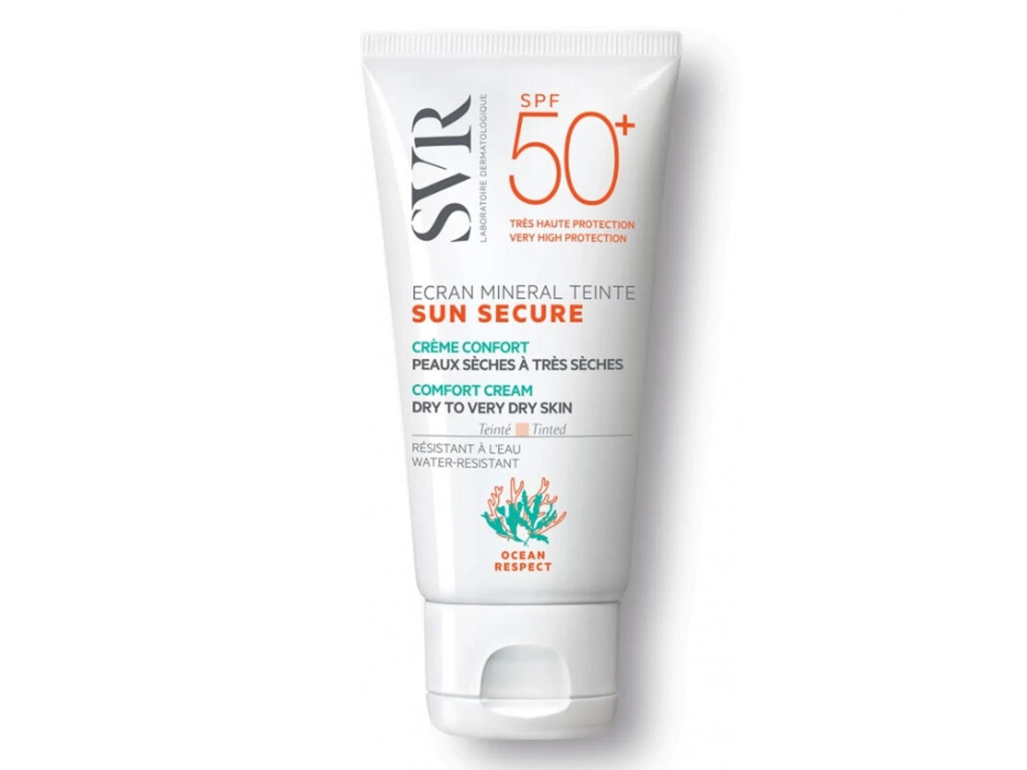 SVR Sun Secure Ecran Mineral Teinte Spf 50+ Mineral Filtreli Renkli Güneş Koruyucu Krem - Kuru ve Çok Kuru Cilt 60 gr