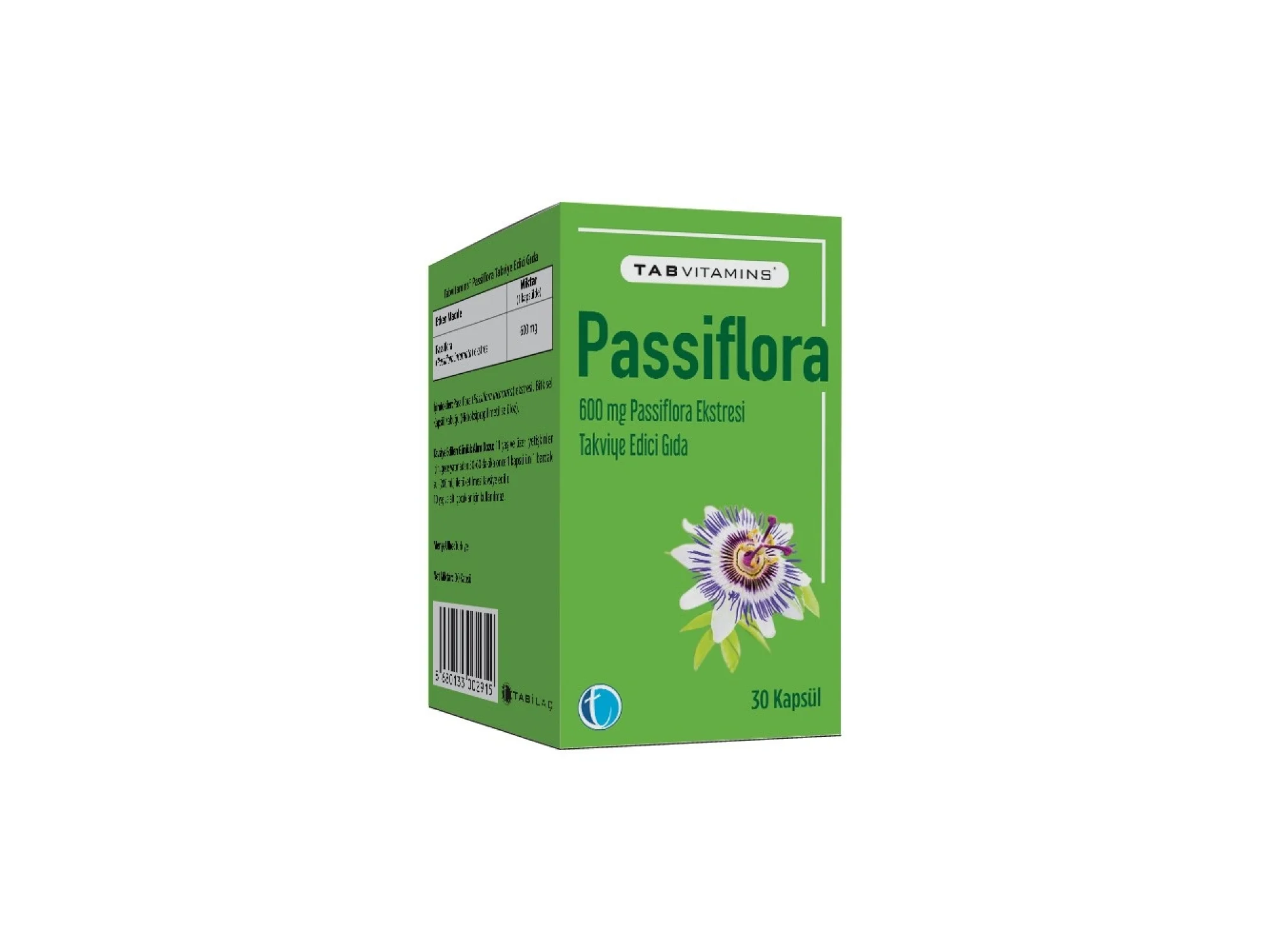 Tabvitamins Passiflora 30 Kapsül