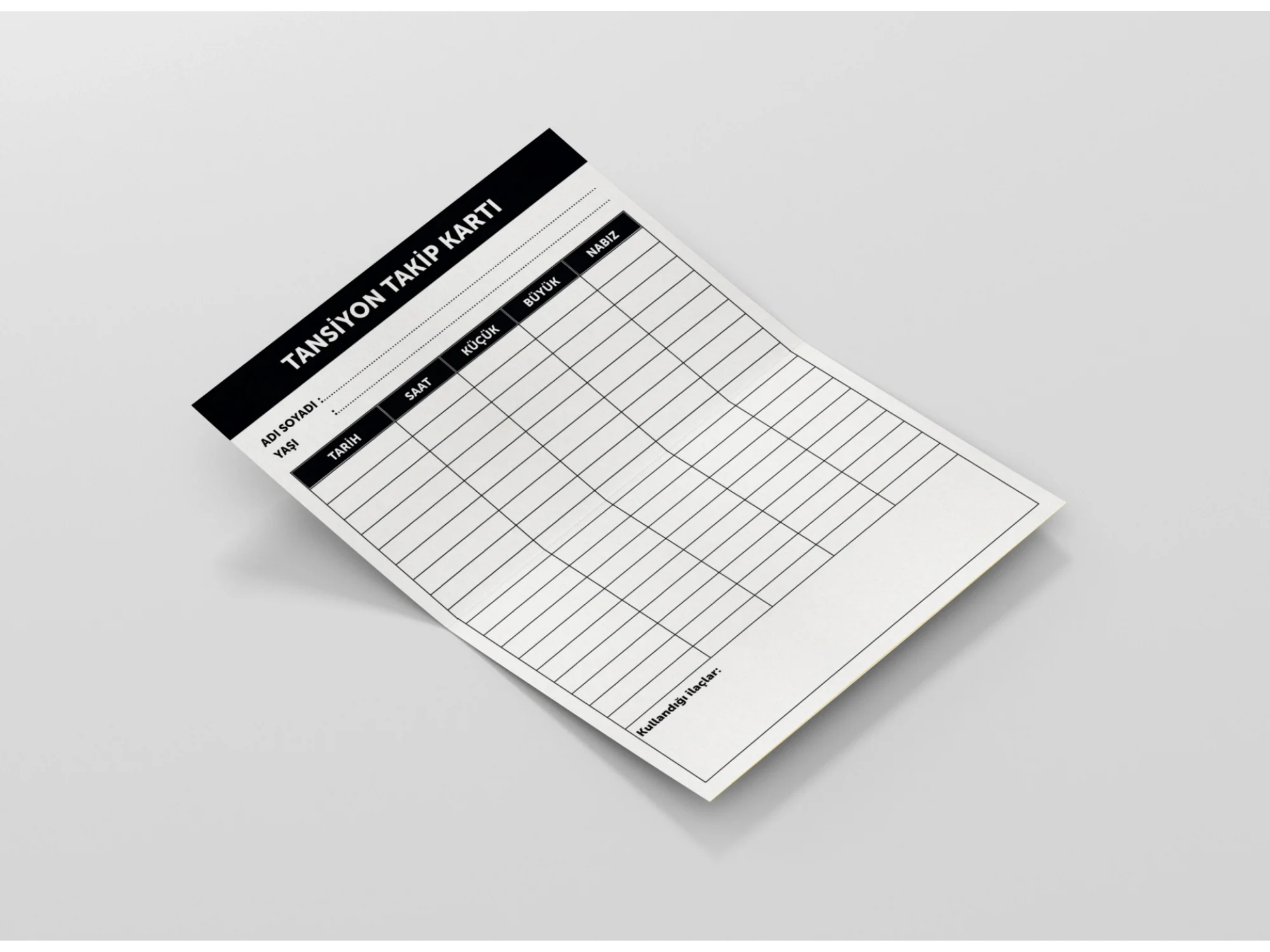 Tansiyon Takip Kartı No:116 250 adet