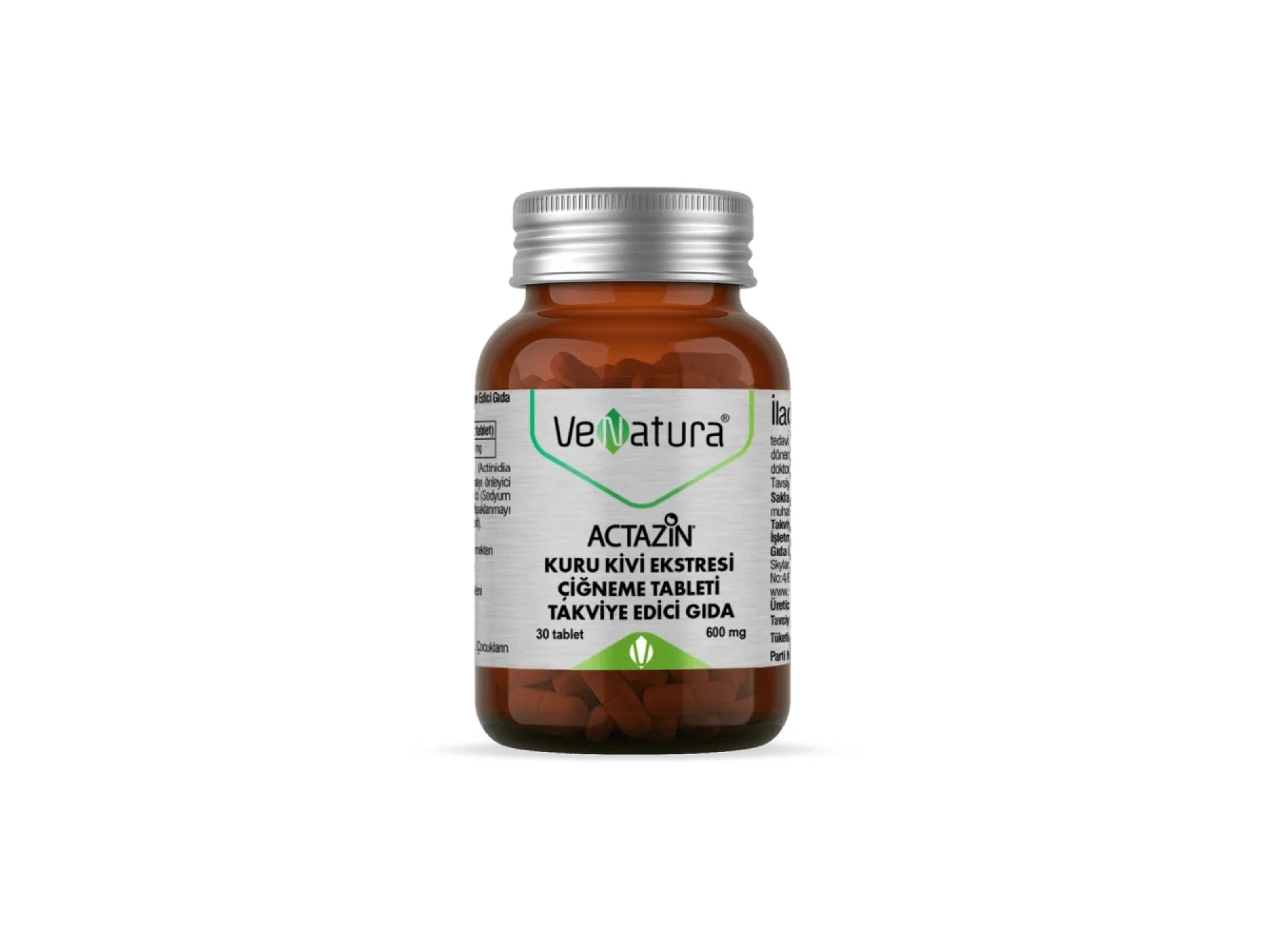 Venatura Actazin Kuru Kivi Ektresi 30 Çiğneme Tablet