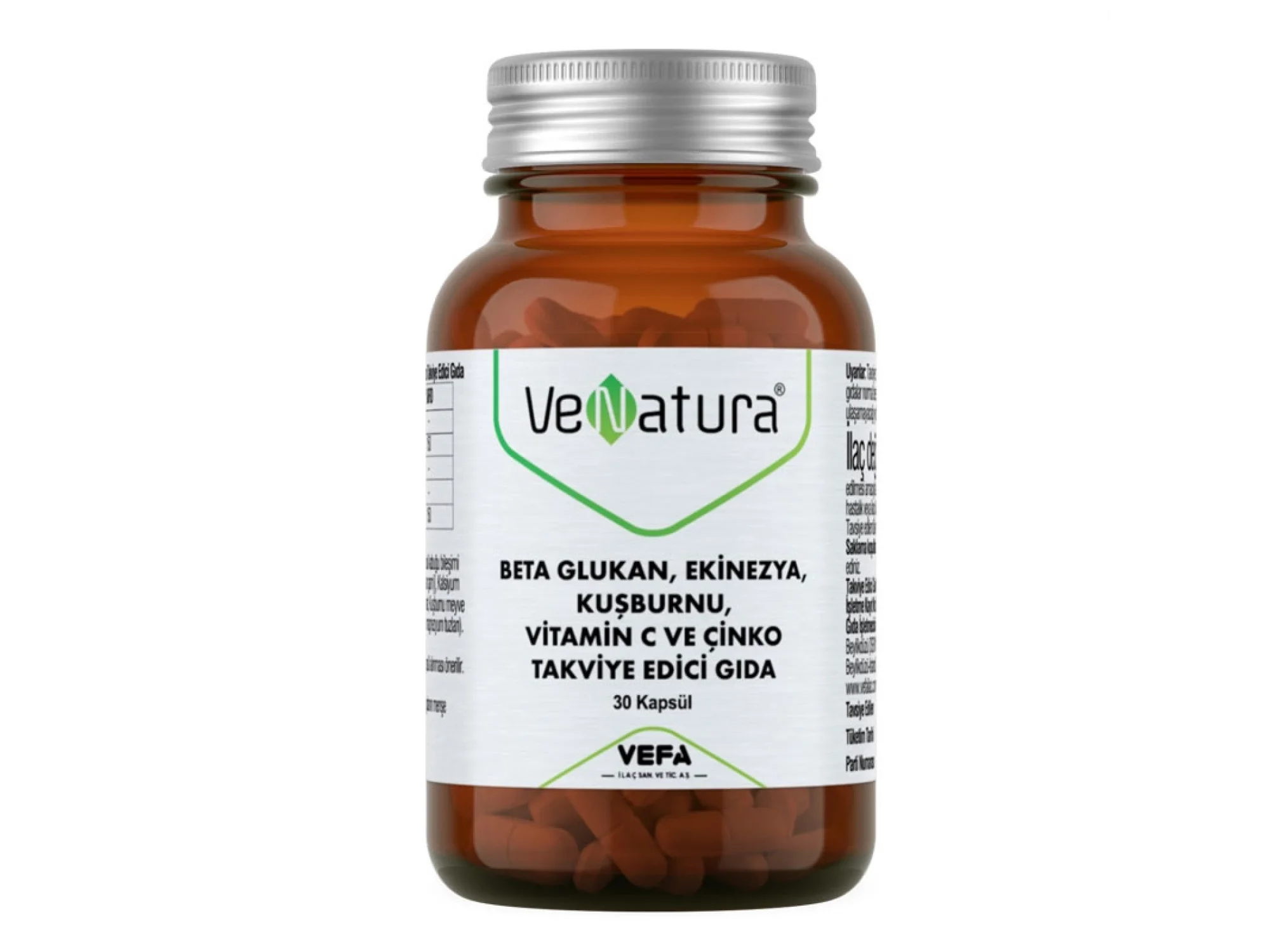 Venatura Beta Glukan Ekinezya Kuşburnu C Vitamini çinko 30 Kapsül