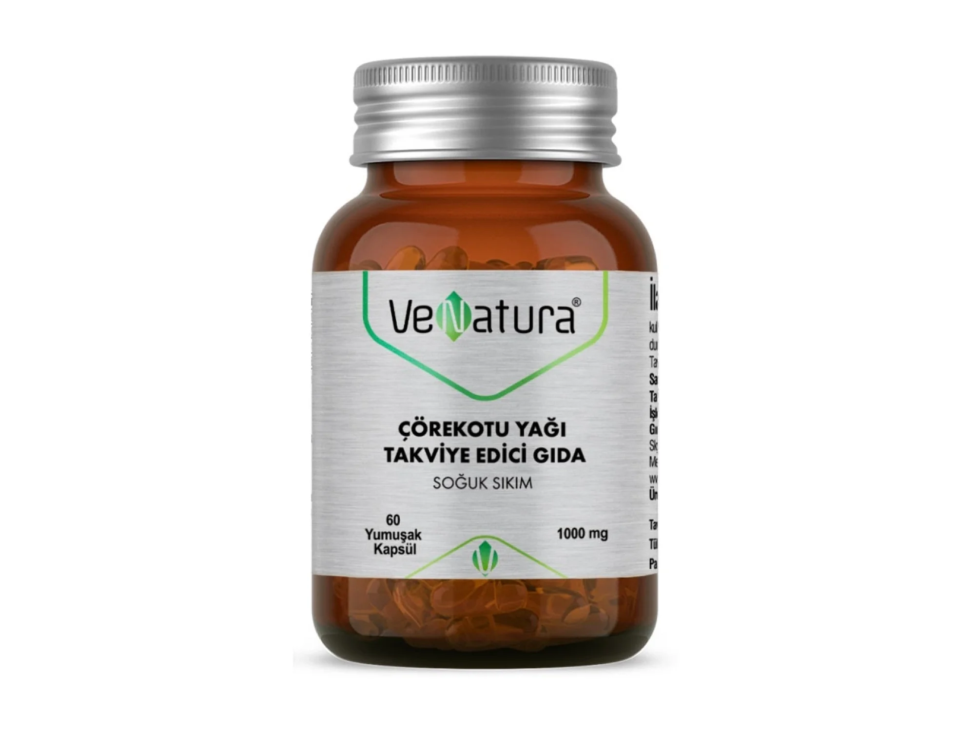 Venatura Çörekotu Yağı 1000 mg 60 Yumuşak Kapsül