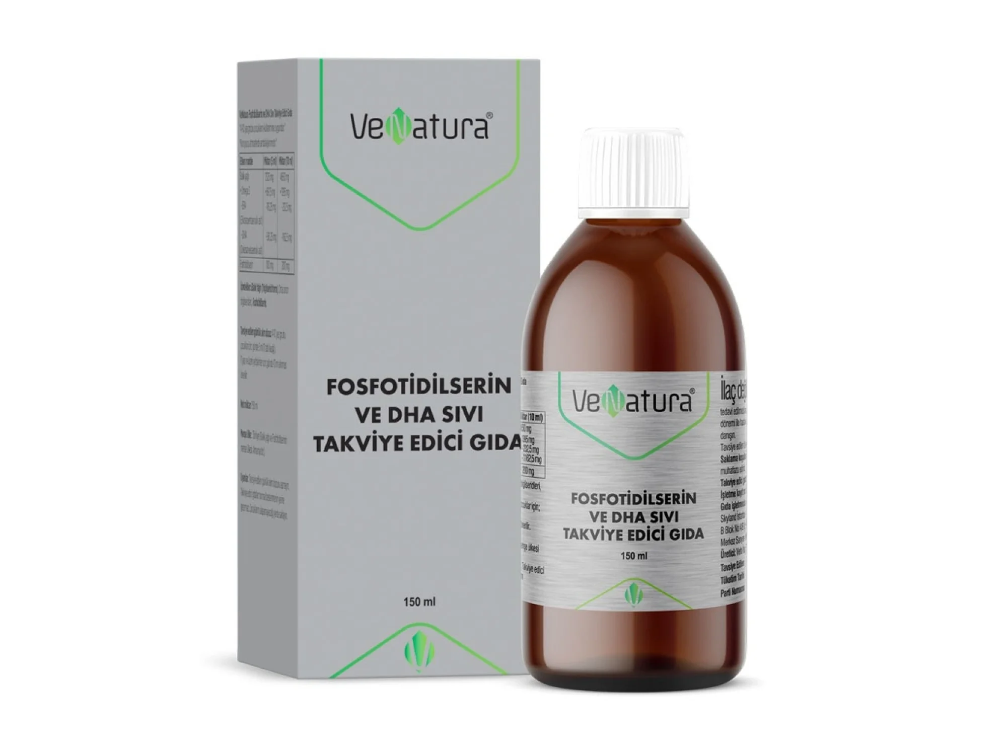 Venatura Fosfotidilserin ve DHA Sıvı Takviye Edici Gıda 150 ml