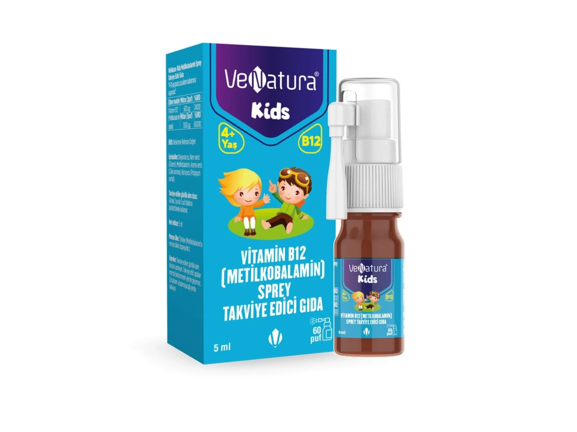 Venatura Kids Metilkobalamin Sprey 5 ml 60 Puff