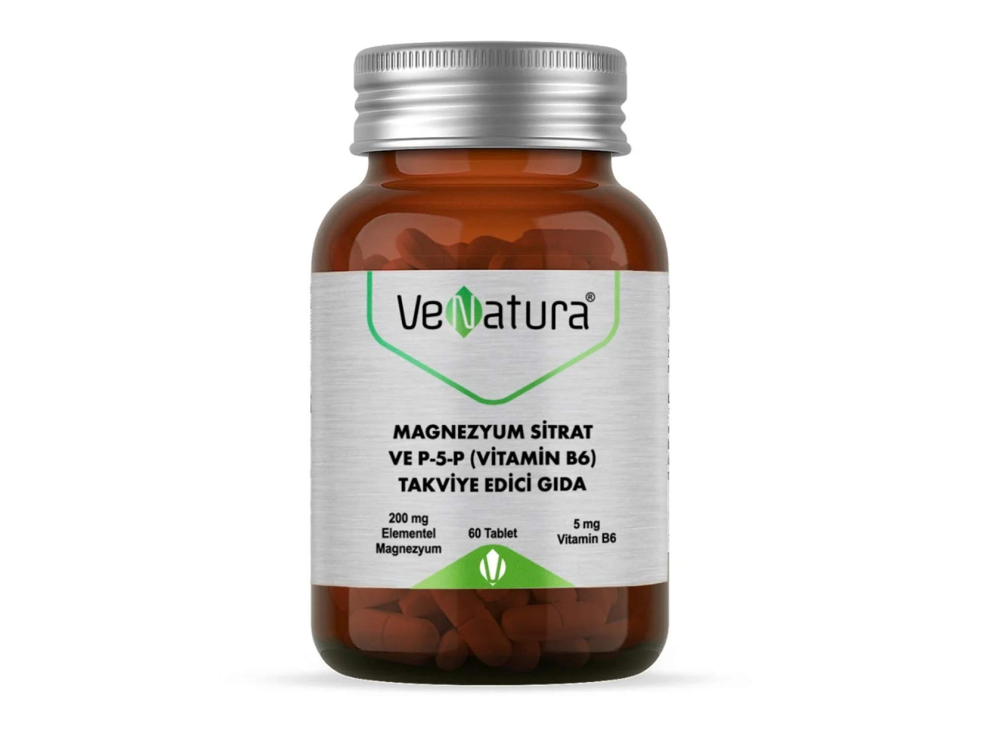 Venatura Magnezyum Sitrat ve P-5-P (Vitamin B6) 60 Tablet