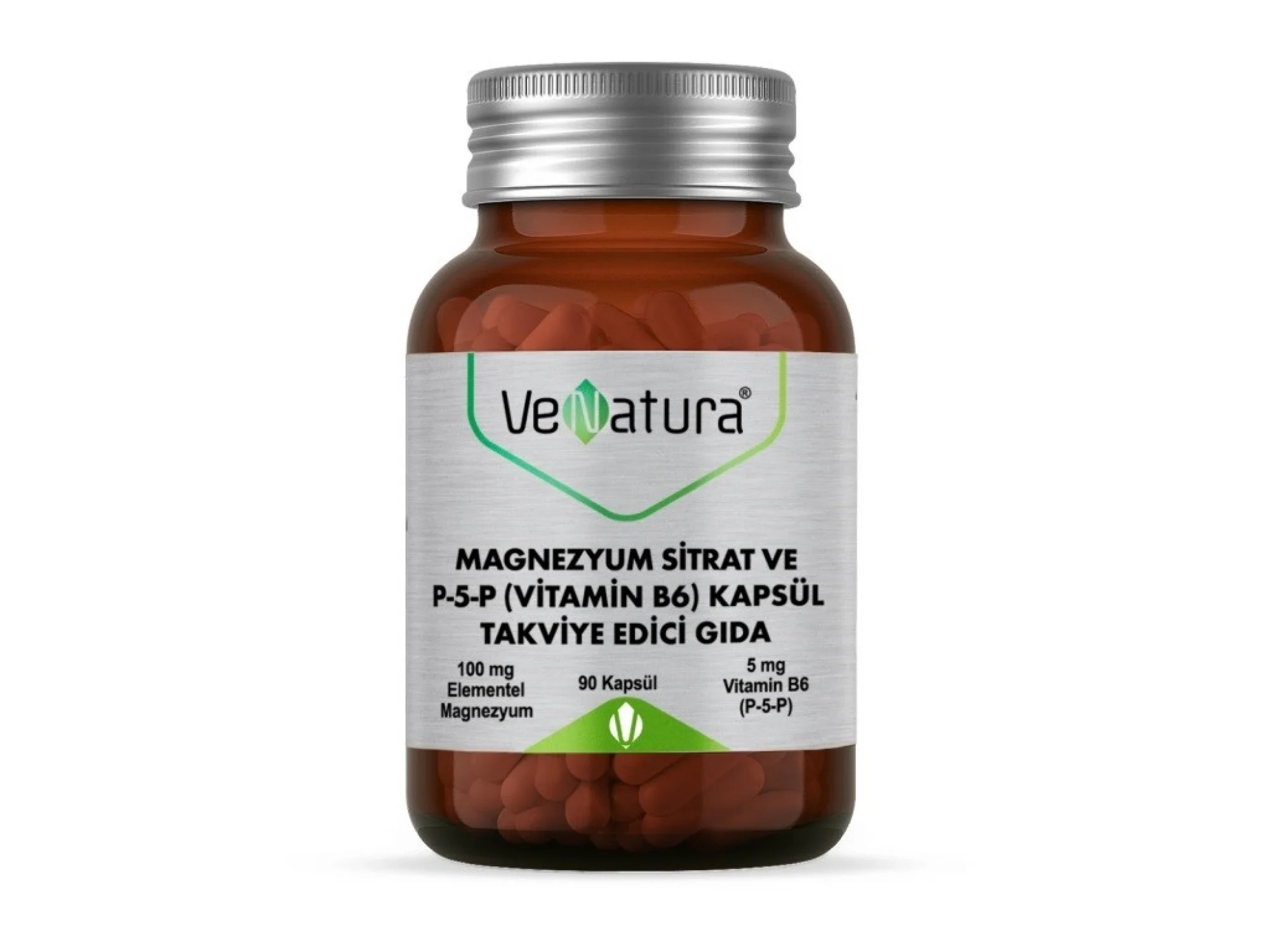 Venatura Magnezyum Sitrat ve P-5-P Vitamin B6 90 Kapsül