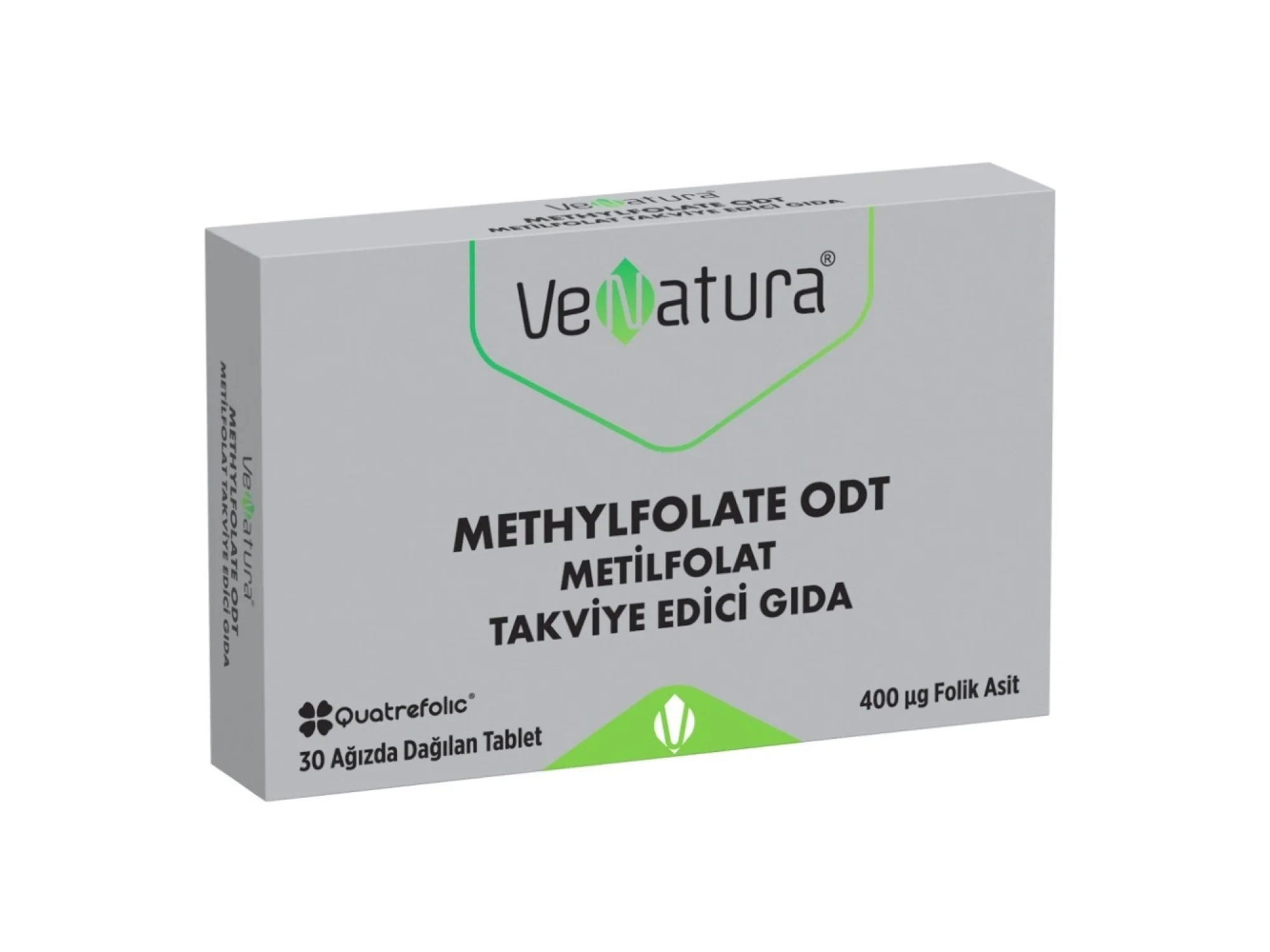 Venatura Metilfolat 400 mcg Ağızda Dağılan 30 Tablet