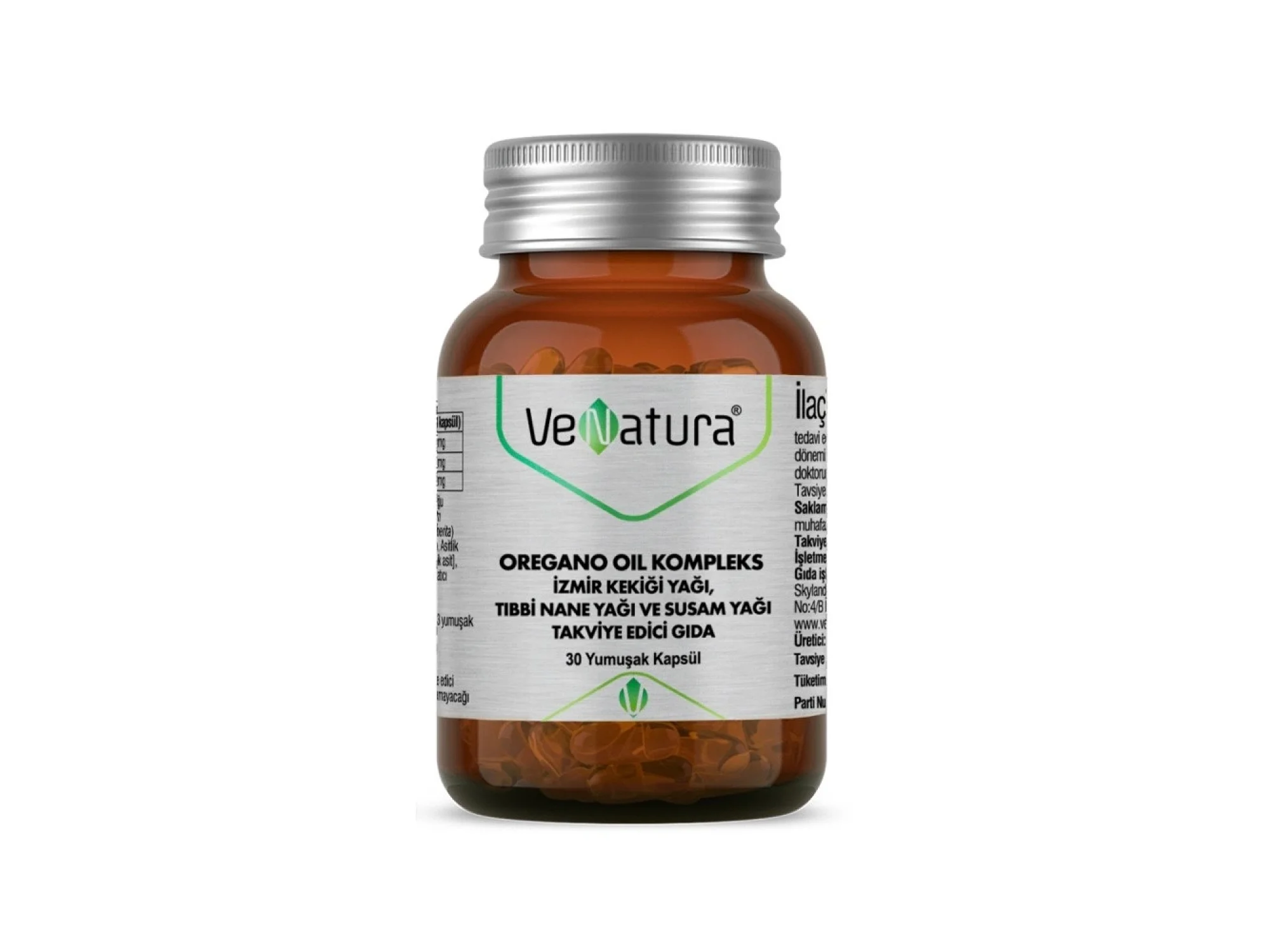 Venatura Oregano Oil Kompleks İzmir Kekiği Yağı 30 Kapsül