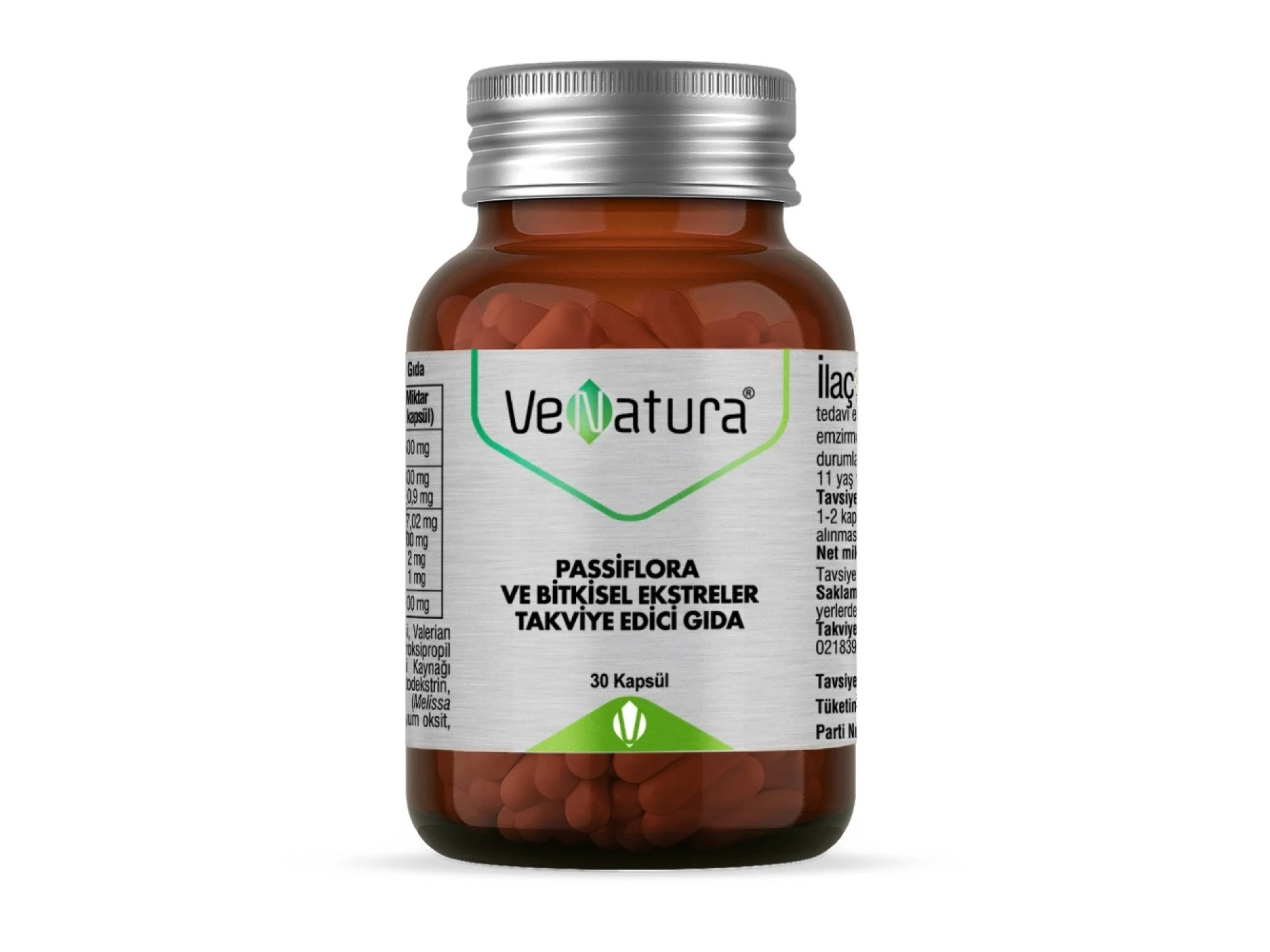 Venatura Passiflora ve Bitkisel Ekstreler 30 Kapsül