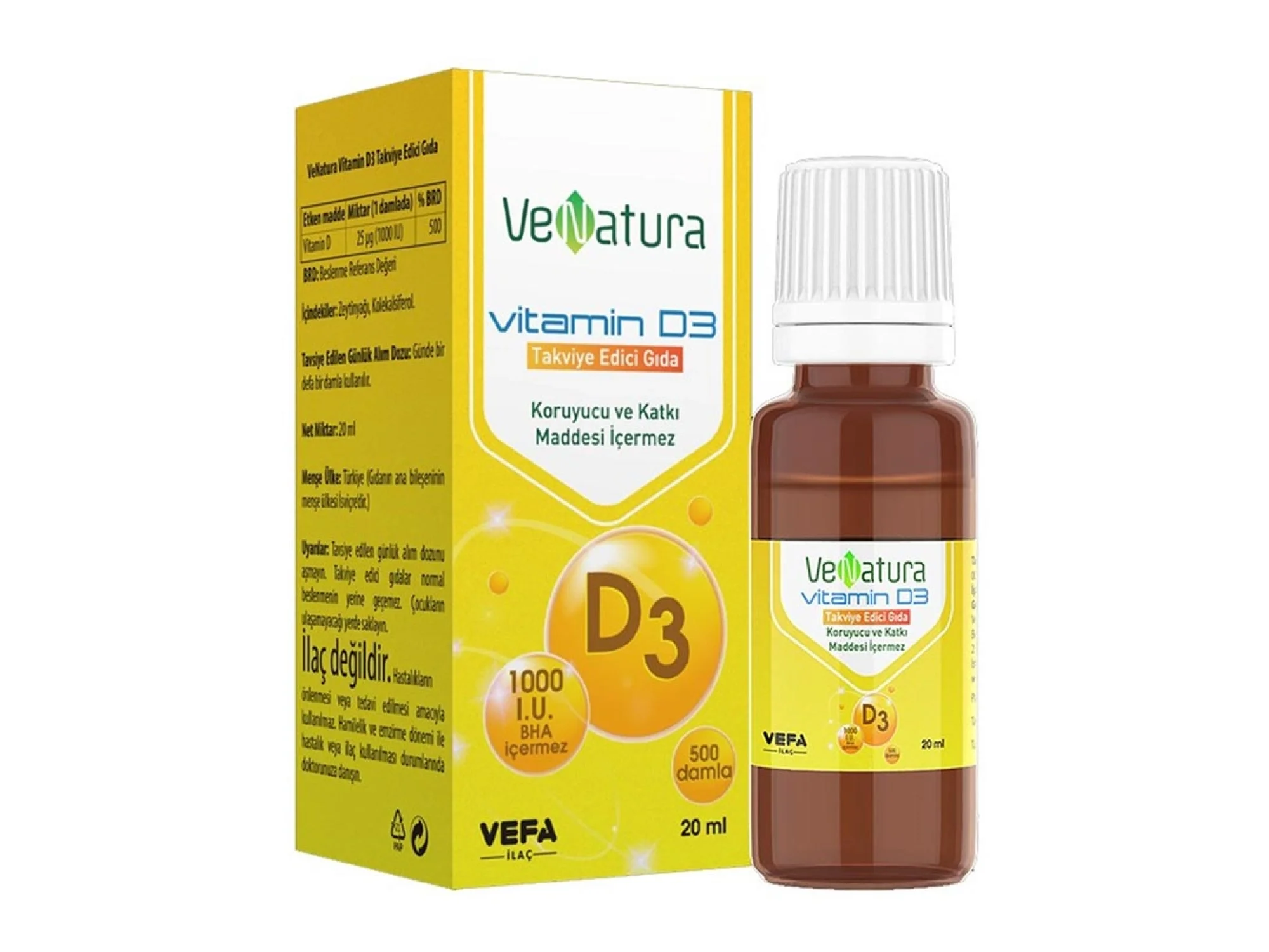 Venatura Vitamin D3 Damla 20 ml