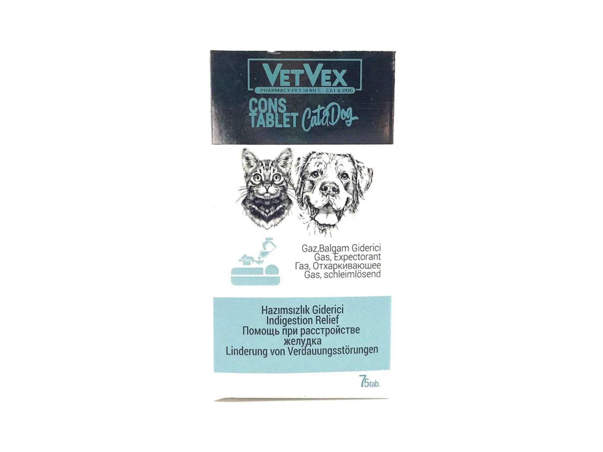 Vetvex Kedi Köpek Kabızlık Giderici Destek Tableti Consty 75 Tablet