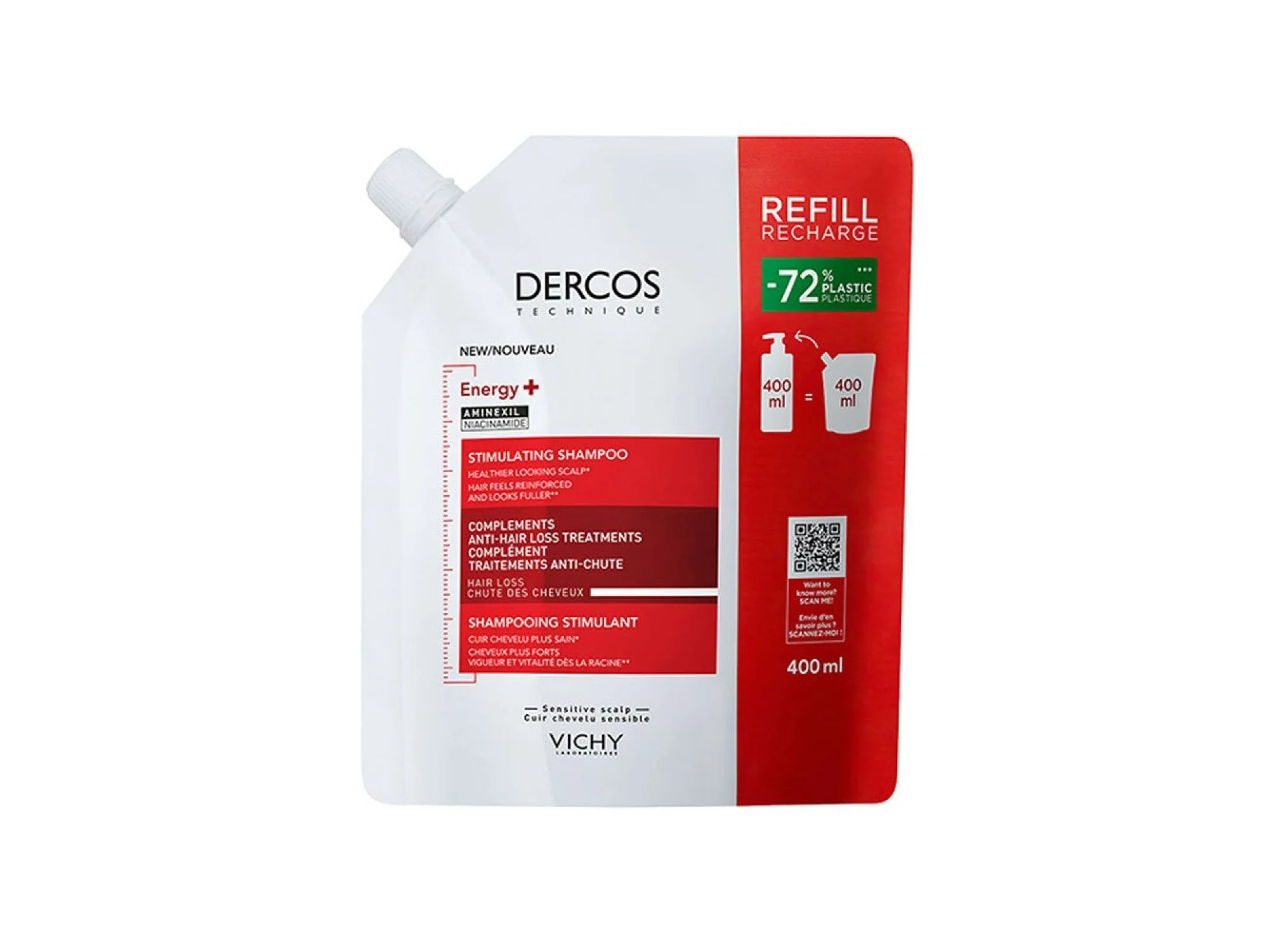 Vichy Dercos Energisant Saç Dökülmesine Karşı Şampuan Refill 400 ml