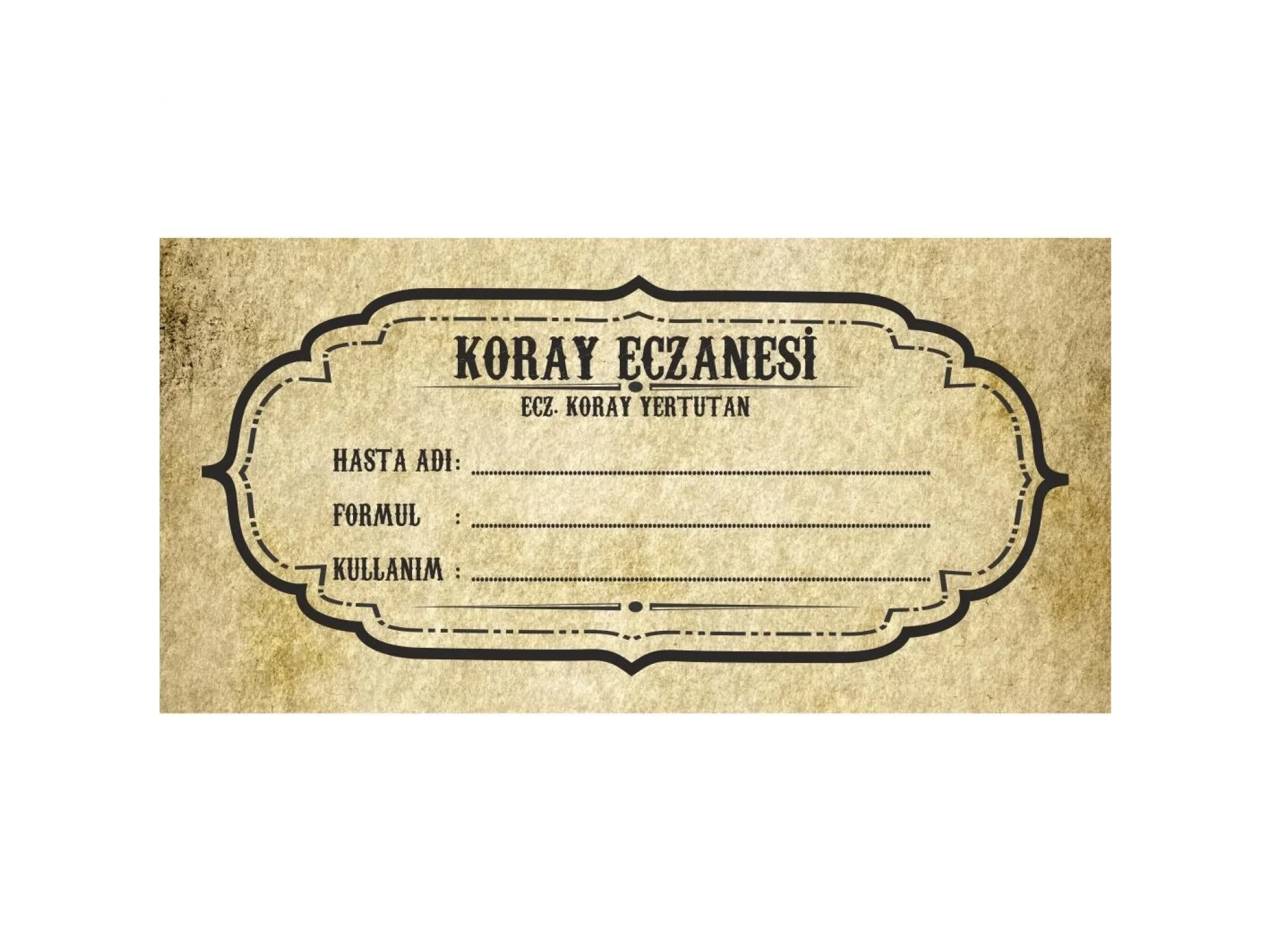 Vintage Eczane Etiketi