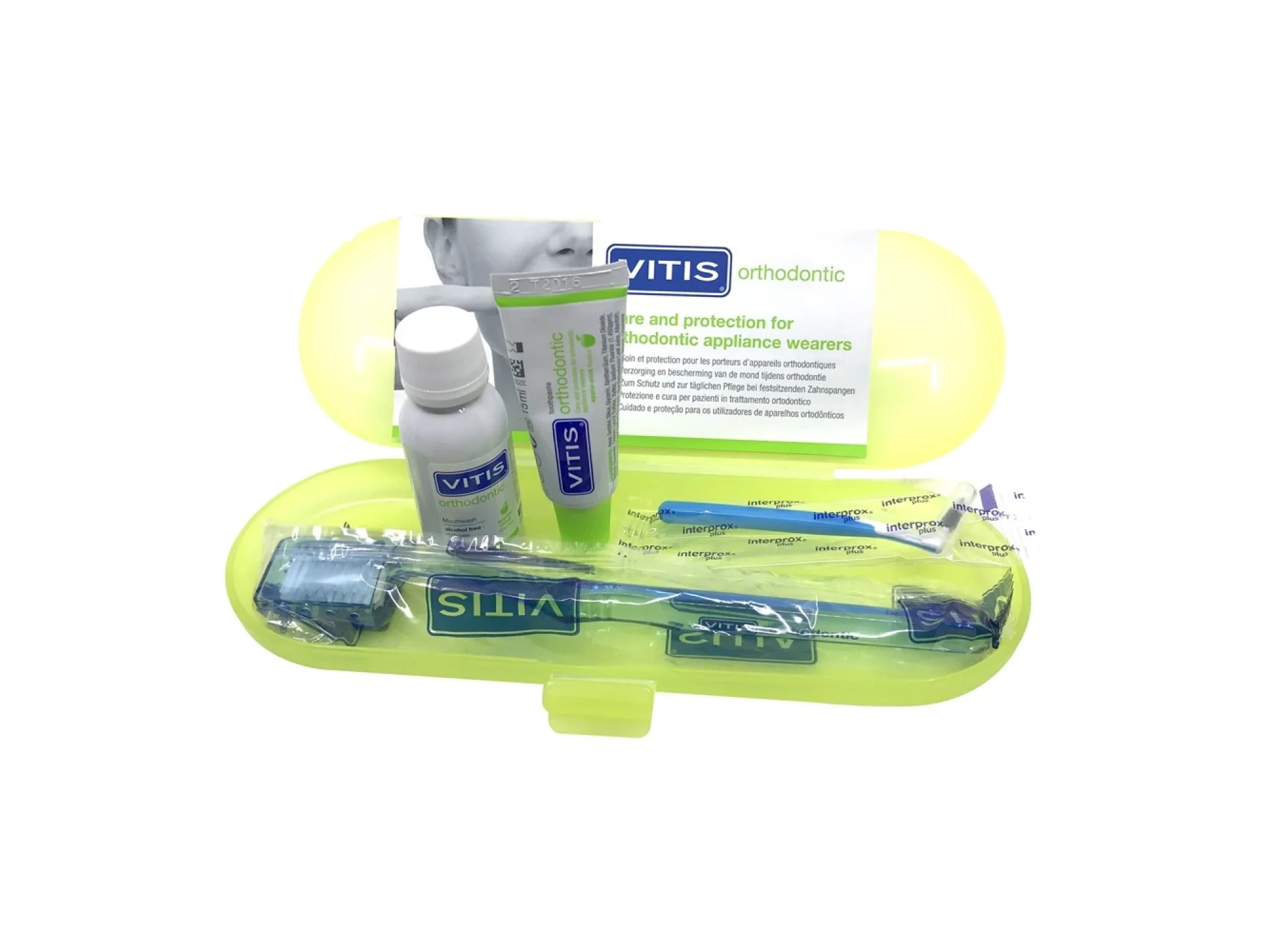 Vitis Ağız Bakım Kiti - Ortho Gargara 30 ml + Macun 15 ml + Diş Fırçası + Diş Arası Fırçası