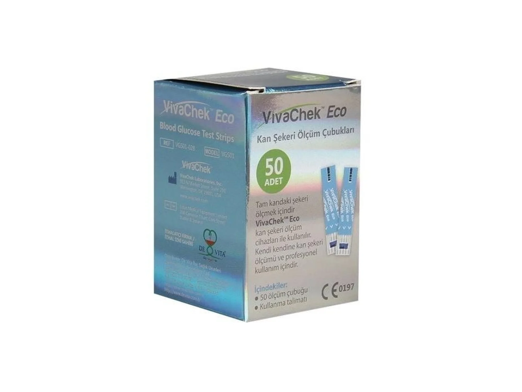 Vivachek Eco Strip Kan Sekeri Ölçüm Çubugu 50li