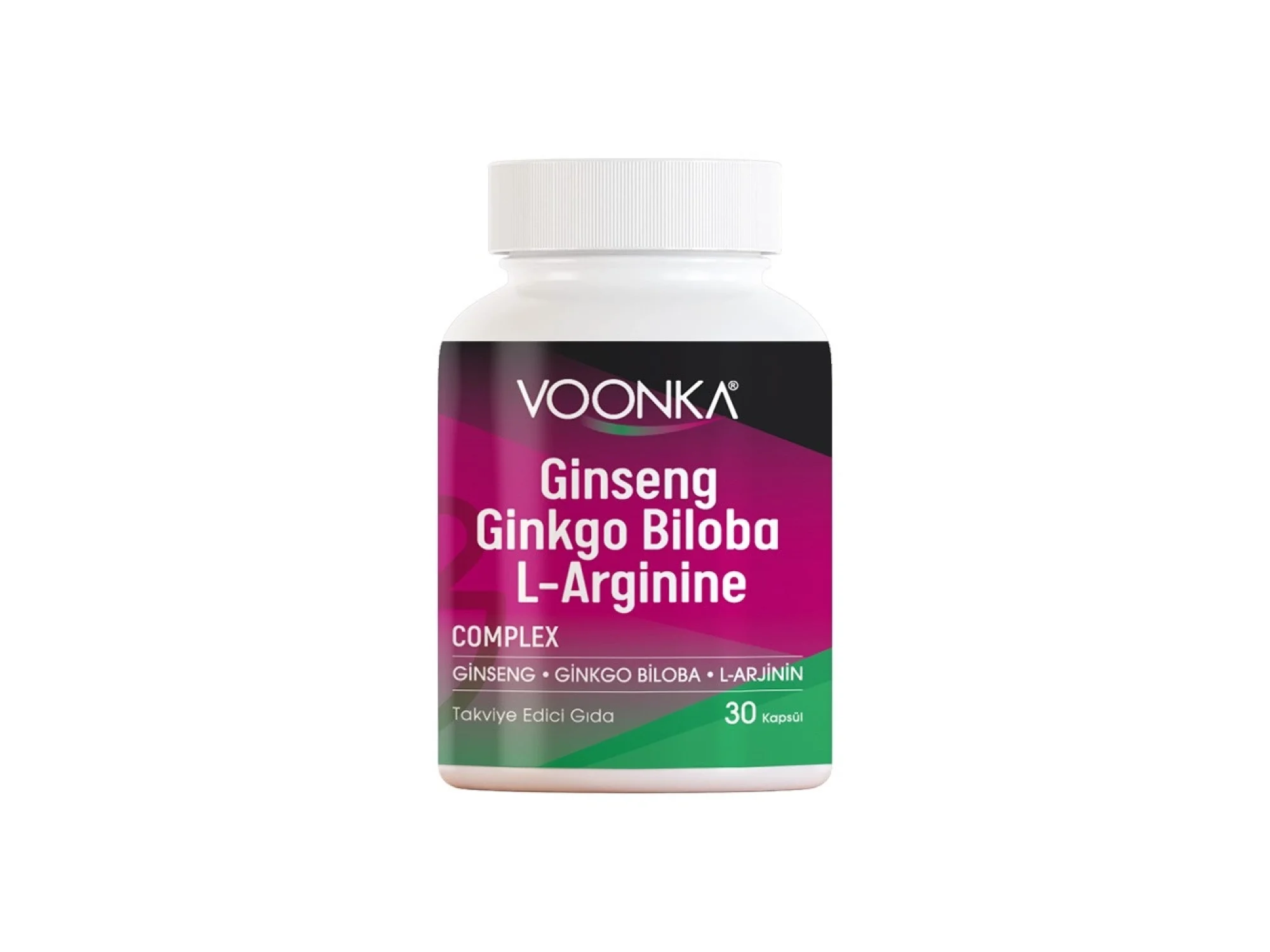 Voonka Ginseng Ginkgo Biloba L-Arginine 30 Kapsül