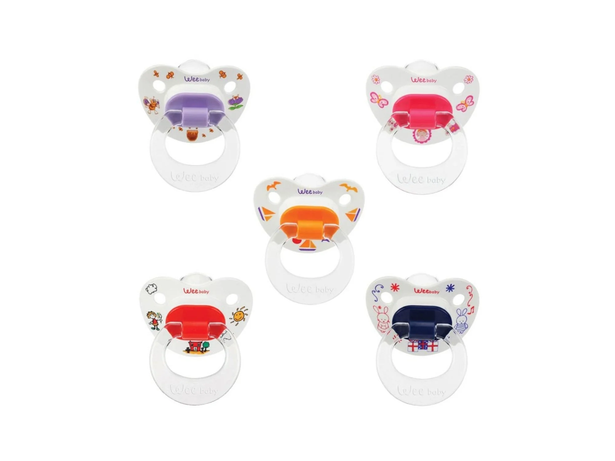 Wee Baby Yalancı Emzik Desenli Silikon Damaklı 833 No: 1