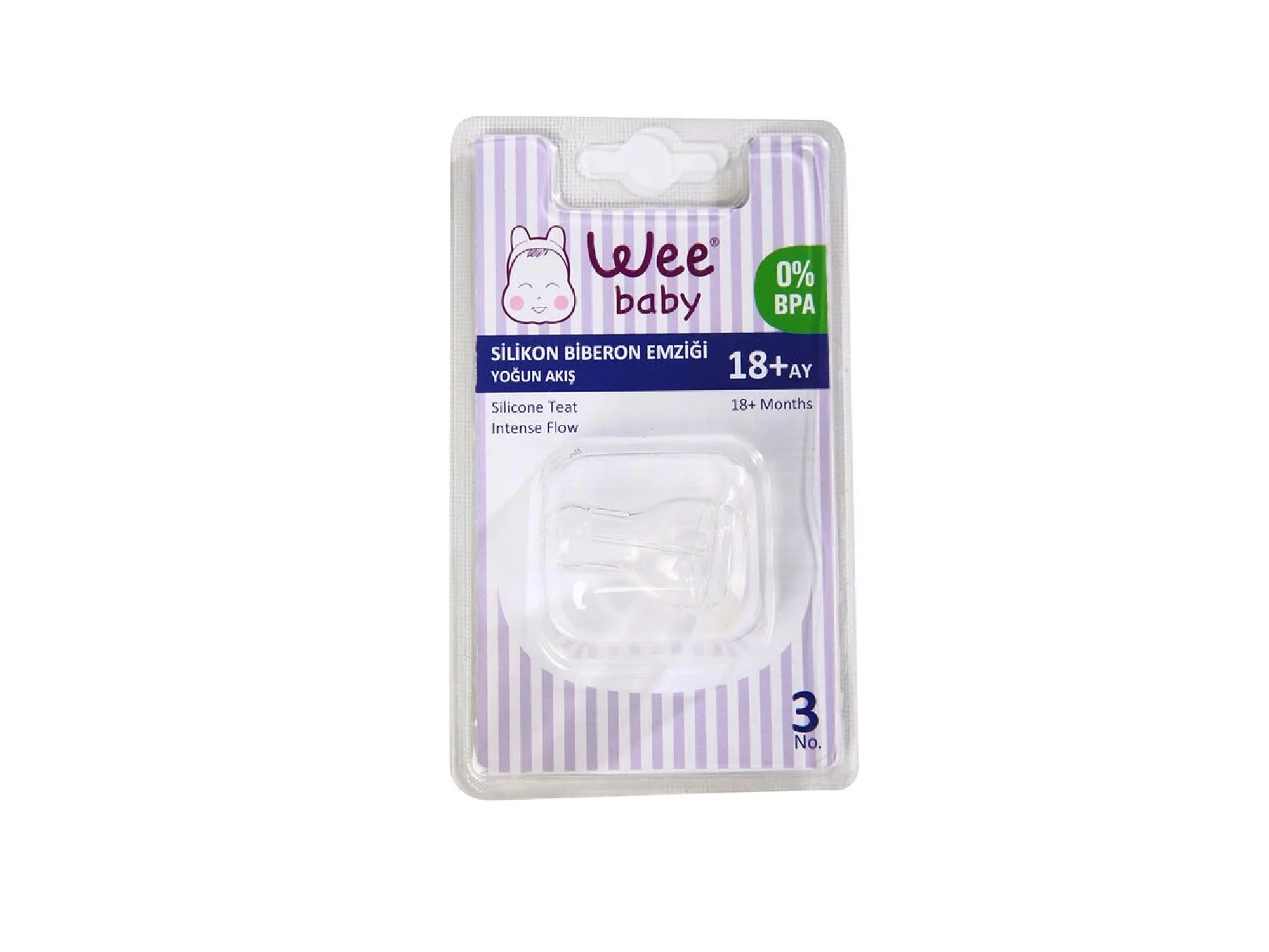 Wee Klasik Biberon Emziği Yoğun Akış 18+ Ay No: 3