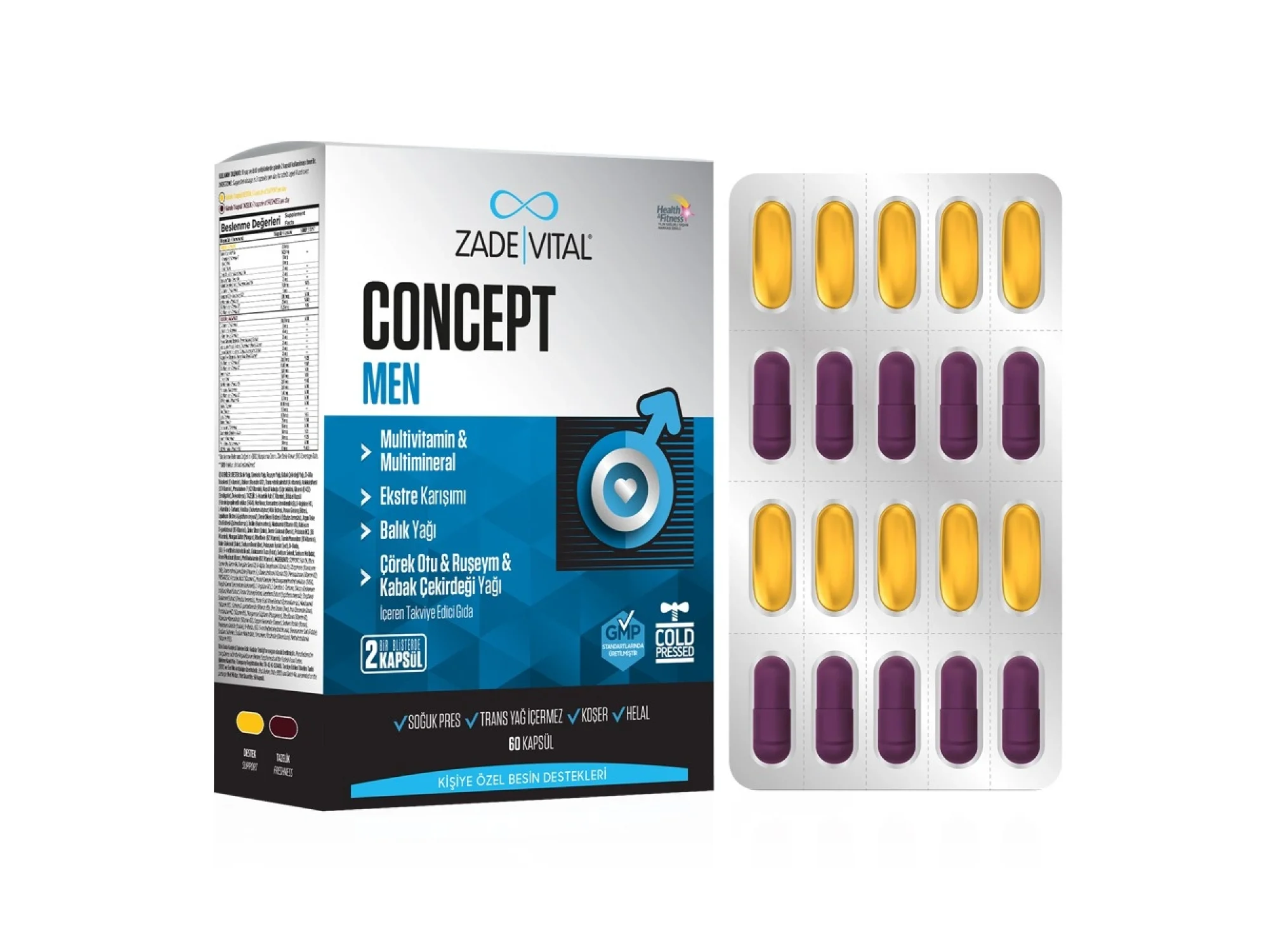 Zade Vital Concept Men 60 Kapsül