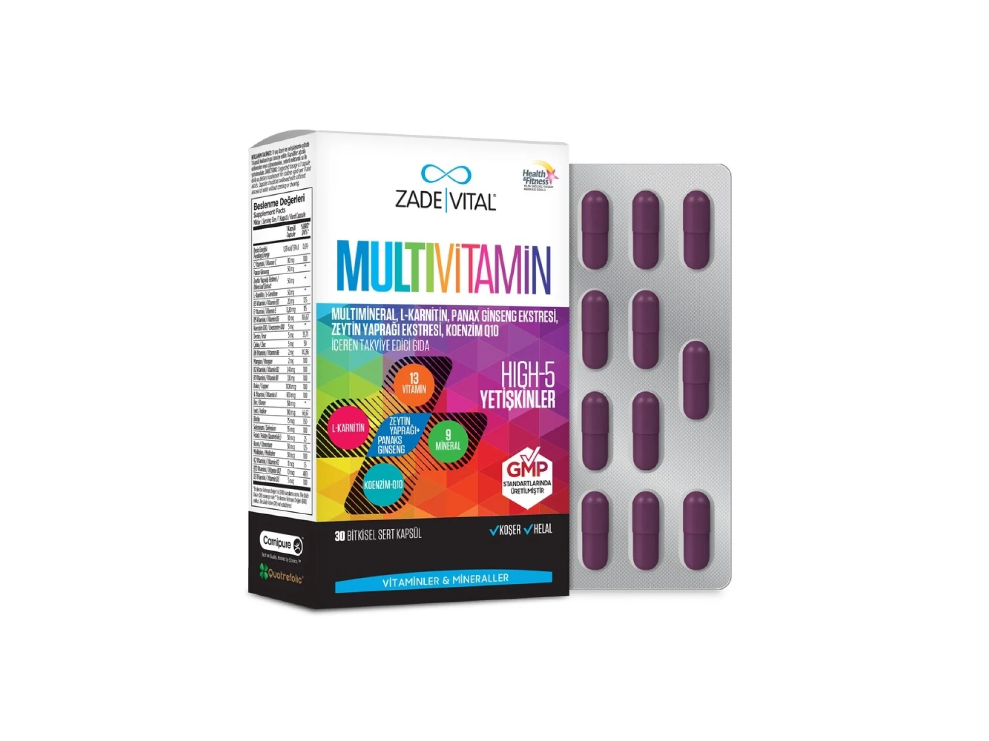 Zade Vital Multivitamin 30 Kapsül