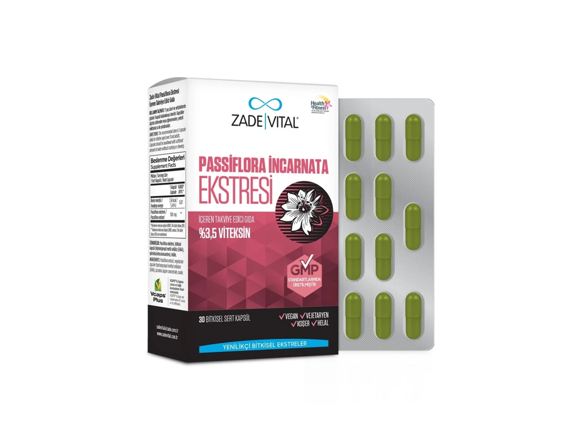 Zade Vital Passiflora 30 Kapsül