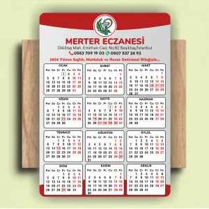 14x10 cm Eczanenize Özel 2026 Takvimli Magnet 1000 adet No:1