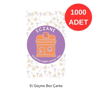 22.5x32 cm Küçük Boy Özel El Geçme Bez Torba 1000 adet