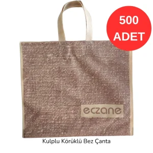 40x34x7cm Kulplu Körüklü Hasır Desenli Bez Torba 500 adet