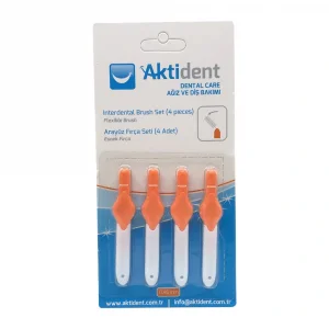 Aktident Orid Arayüz Fırçası 0,45 mm 4lü - Turuncu