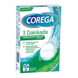 Corega Temizleyici Tablet 30 Adet - 3 Dakikada Temizlik