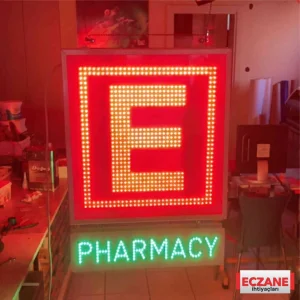 Eczane E pano ve Pharmacy Tabelası, Animasyonlu