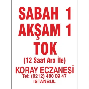 Eczane Etiketi Kod2 Beyaz