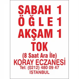 Eczane Etiketi Kod3 Beyaz