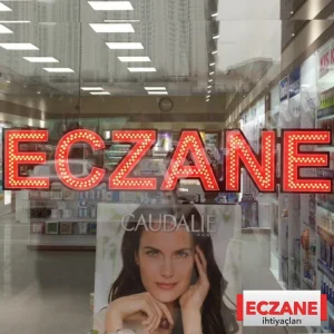 Eczane LED Tabelası – 134x26 cm, Kırmızı Işık