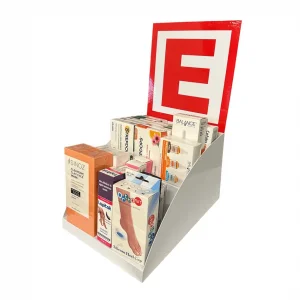 Eczane Tezgah Üstü Stand – 25 cm, Beyaz, 2 Katlı