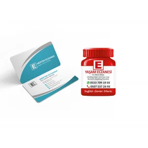 Kalın Gramajlı Eczane Kartvizit + Magnet Paketi No:4