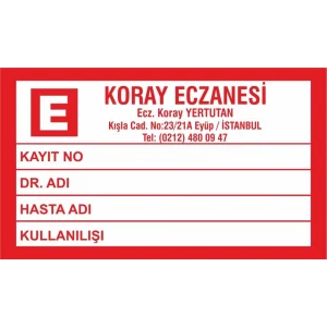 Majistral İlaç Etiketi Kod1