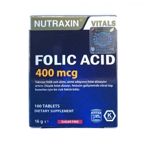 Nutraxin Folic Acid 400 mcg 100 Tablet