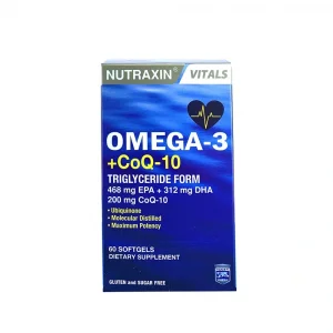 Nutraxin Vitals Omega-3 + Co-Q10 60 Softgel
